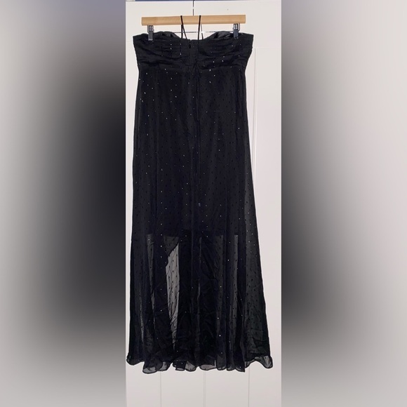 White House Black Market Metallic Clip Jacquard Dress  Fairycore Whimsigoth SZ 8 - Picture 8 of 10